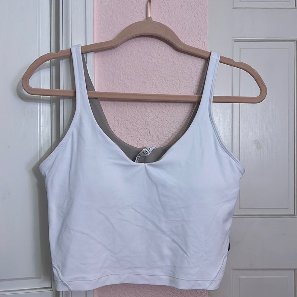 Lululemon white Align cropped tank top